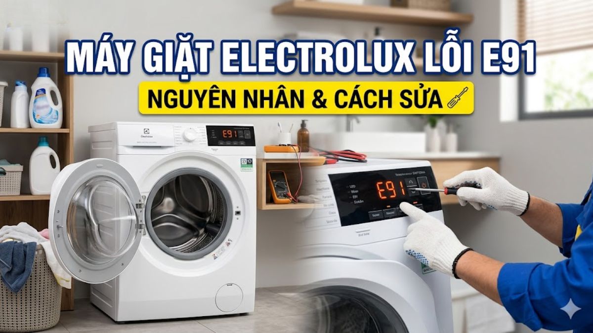 Máy giặt Electrolux lỗi E91: Nguyên nhân và cách sửa